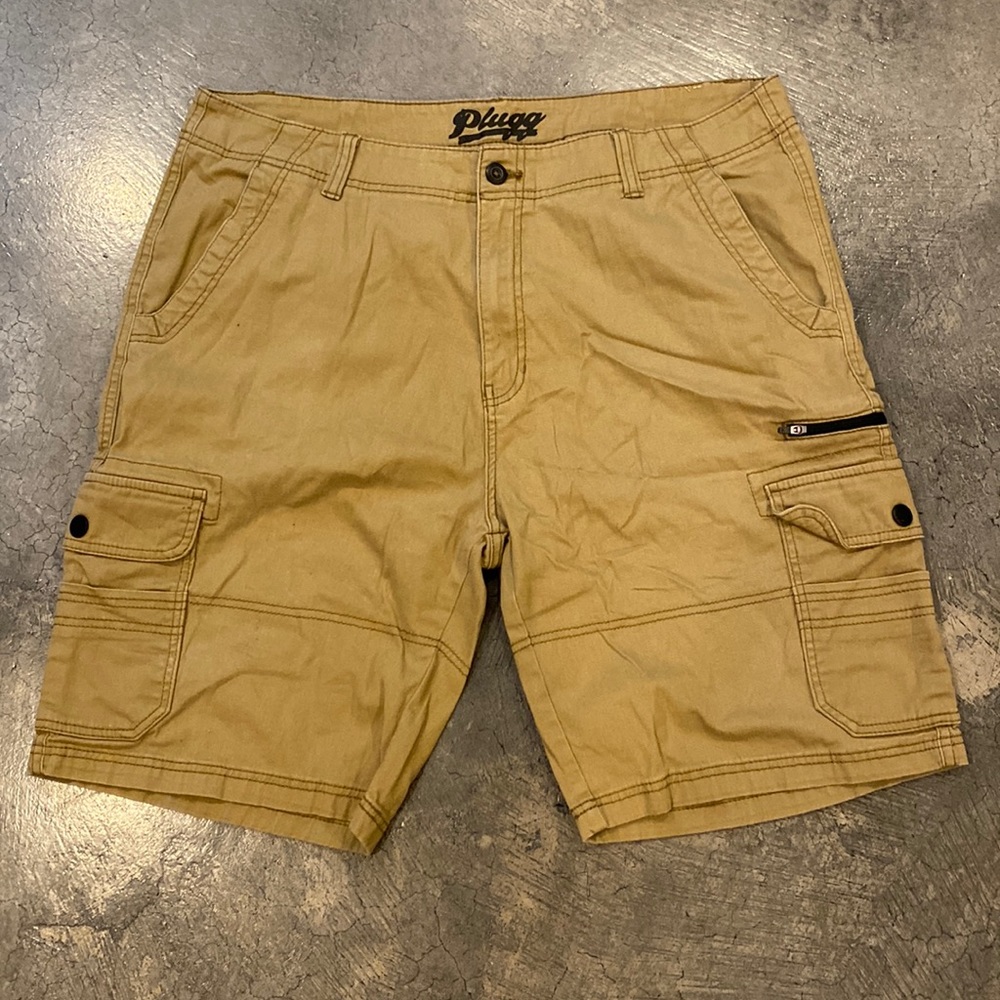 Waist 38” Khaki Cargo Shorts with extra side pockets